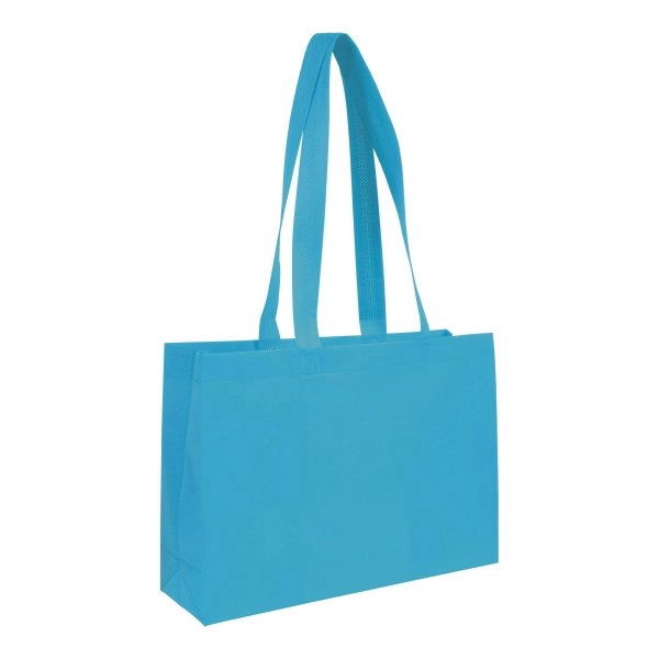 Immagine Shopper con soffietto alla base in TNT 70 g/m2 termosaldato, manici lunghi