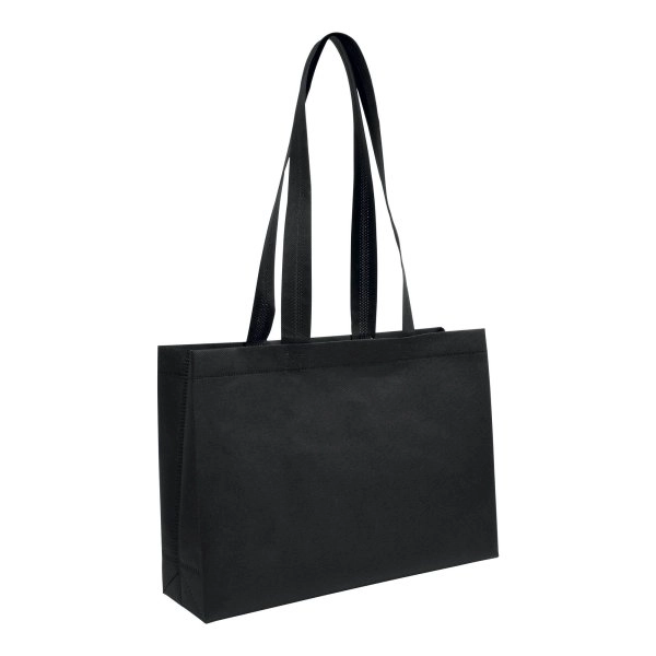 Immagine Shopper con soffietto alla base in TNT 70 g/m2 termosaldato, manici lunghi