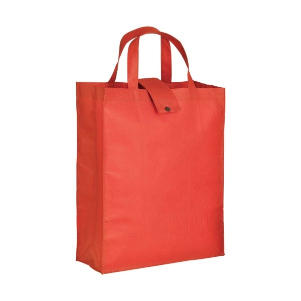 Immagine Shopper ripiegabile con soffietto in TNT 80 g/m2, manici corti