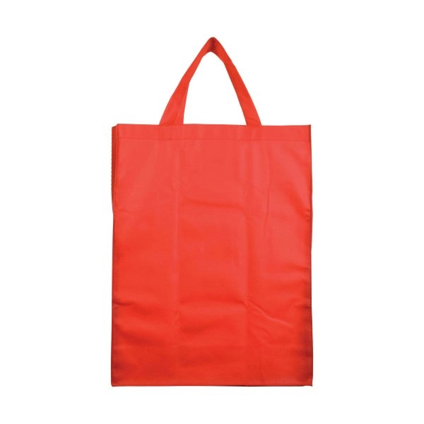 Immagine Shopper ripiegabile con soffietto in TNT 80 g/m2, manici corti