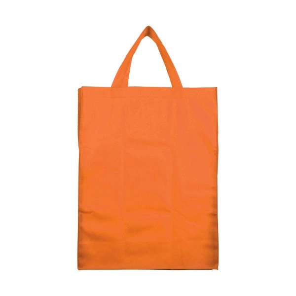 Immagine Shopper ripiegabile con soffietto in TNT 80 g/m2, manici corti