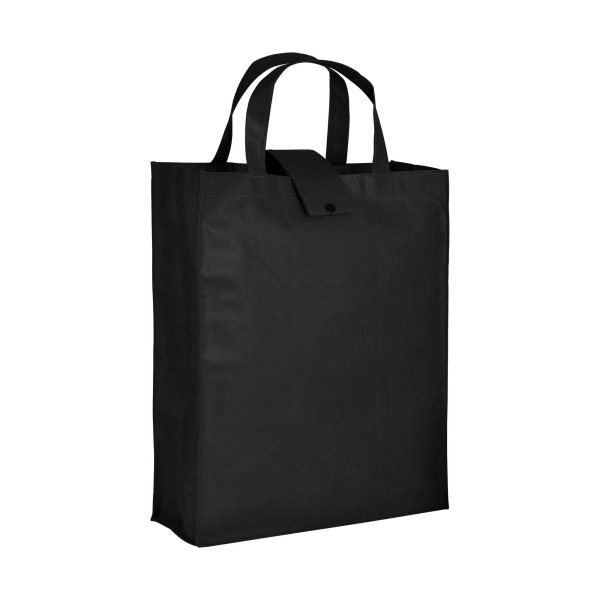 Immagine Shopper ripiegabile con soffietto in TNT 80 g/m2, manici corti