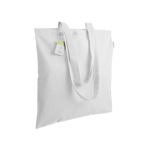 Shopper in cotone biologico 140 g/m2, manici lunghi