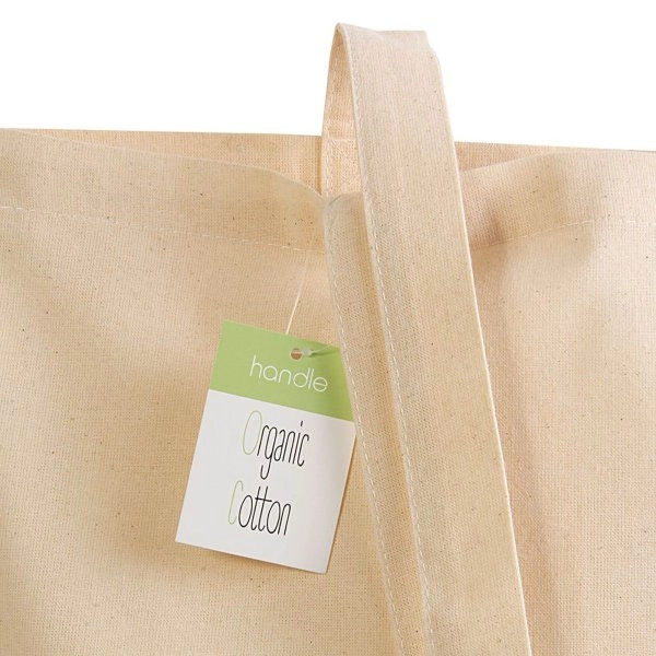 Immagine Shopper in cotone biologico 140 g/m2, manici lunghi