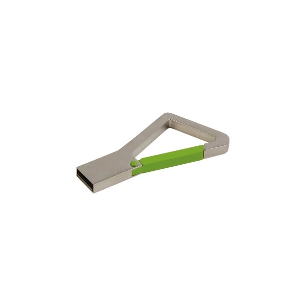 Chiavetta USB 4 Gb in metallo con moschettone. Possibilità di import su richiesta
