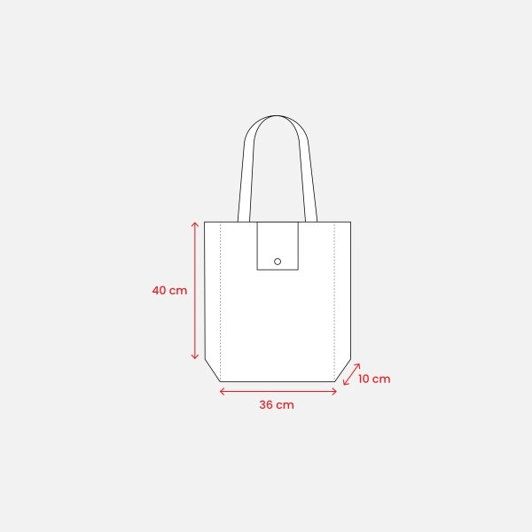 Immagine Shopper ripiegabile in TNT 80 g/m2 termosaldato, manici corti