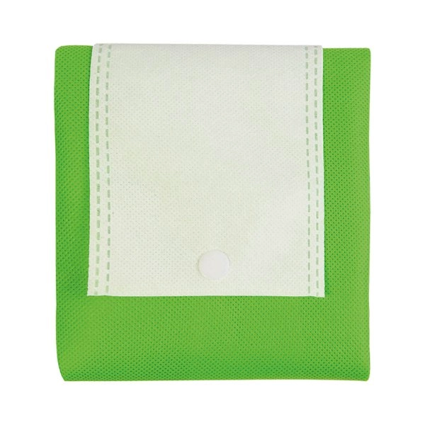 Immagine Shopper ripiegabile in TNT 80 g/m2 termosaldato, manici corti