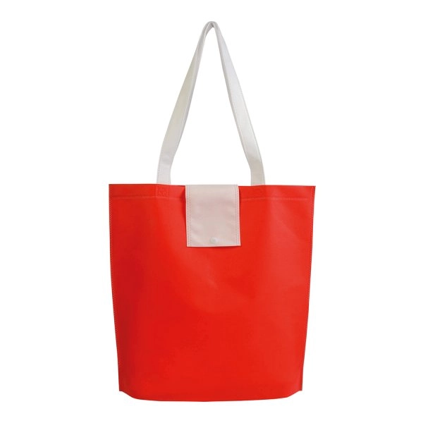 Immagine Shopper ripiegabile in TNT 80 g/m2 termosaldato, manici corti