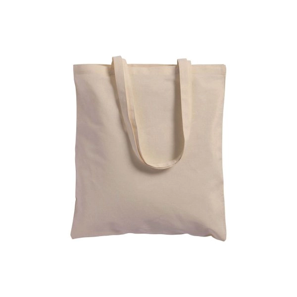 Immagine Shopper in cotone 180 g/m2, manici lunghi e soffietto