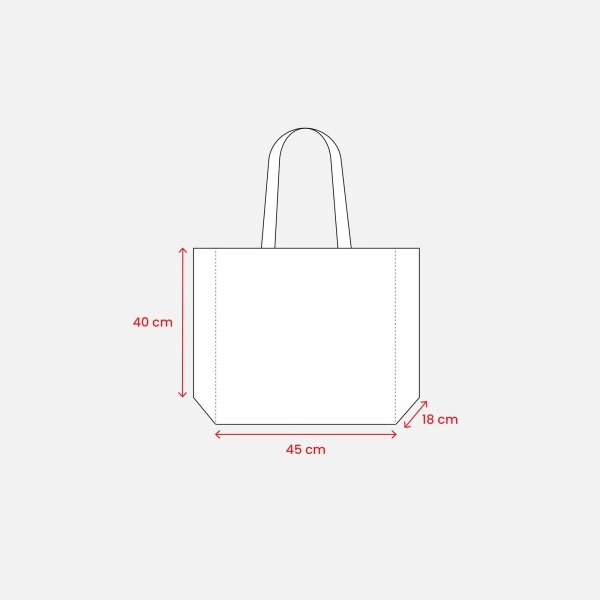 Immagine Shopper con soffietto in TNT laminato, manici lunghi a nastro colorati