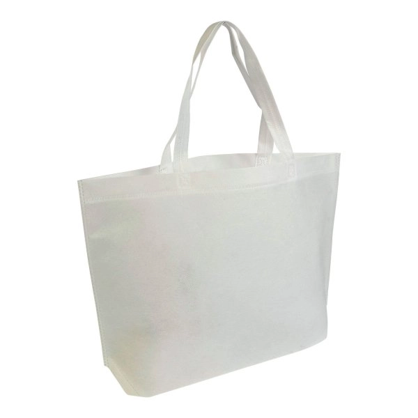 Immagine Shopper con soffietto alla base in TNT termosaldato, manici lunghi