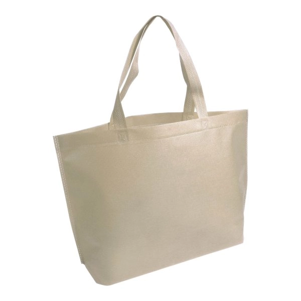 Immagine Shopper con soffietto alla base in TNT termosaldato, manici lunghi