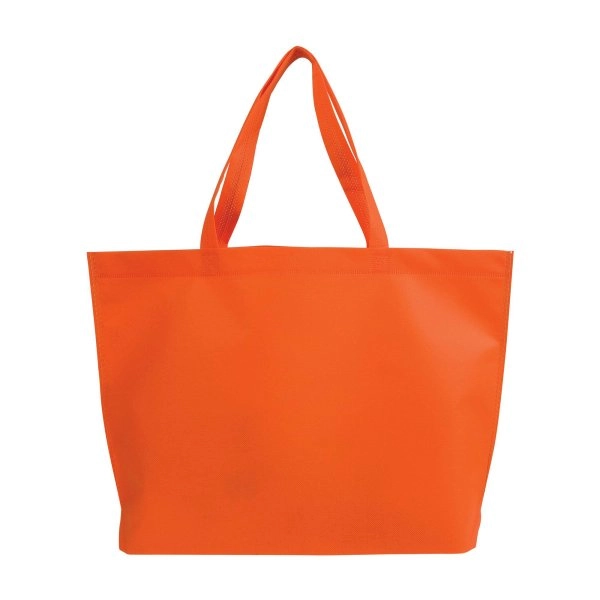 Immagine Shopper con soffietto alla base in TNT termosaldato, manici lunghi