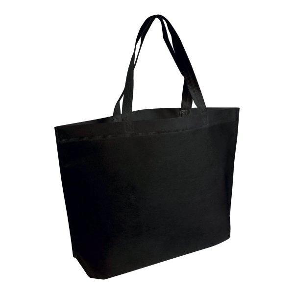 Immagine Shopper con soffietto alla base in TNT termosaldato, manici lunghi