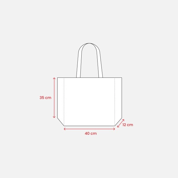 Immagine Shopper in TNT laminato con stampa a tema, manici lunghi e soffietto