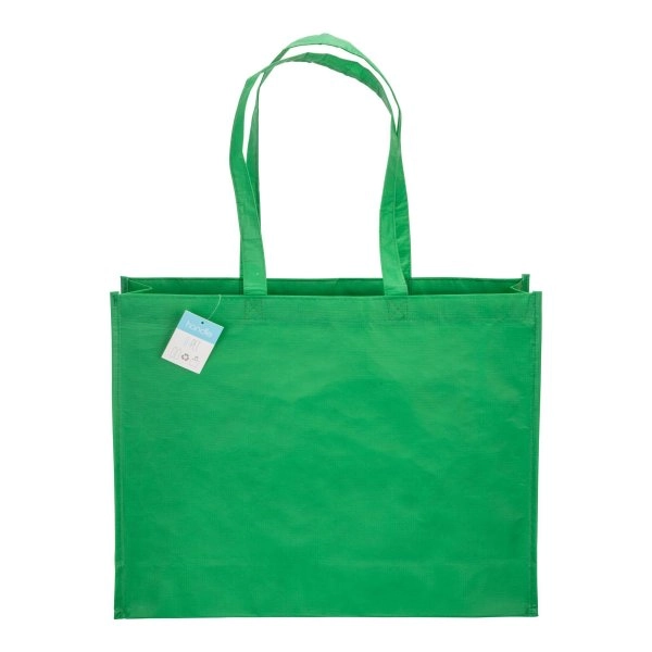 Immagine Shopper con soffietto in R-PET (plastica riciclata), manici lunghi