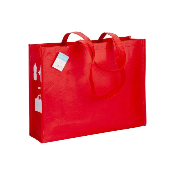 Immagine Shopper con soffietto in R-PET (plastica riciclata), manici lunghi