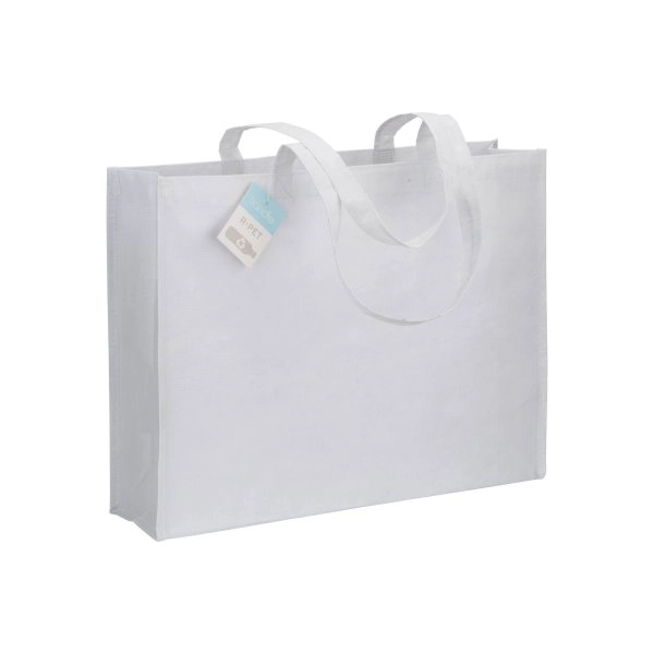Immagine Shopper con soffietto in R-PET (plastica riciclata), manici lunghi