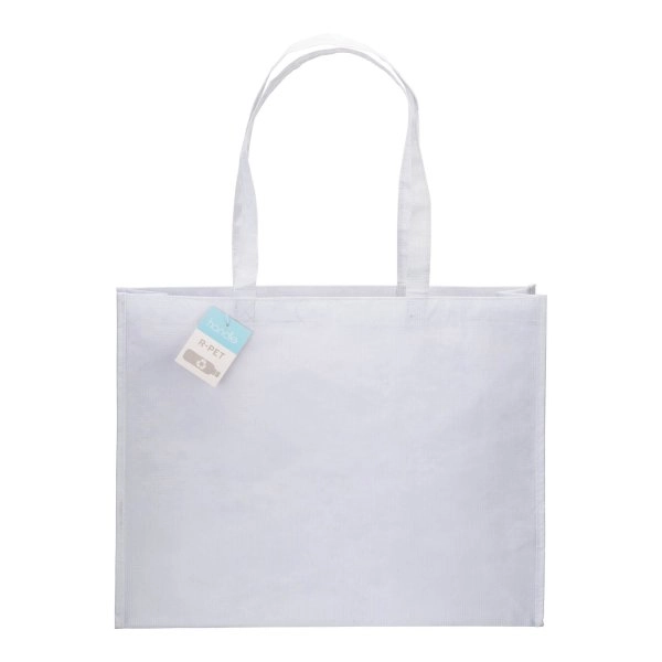 Immagine Shopper con soffietto in R-PET (plastica riciclata), manici lunghi
