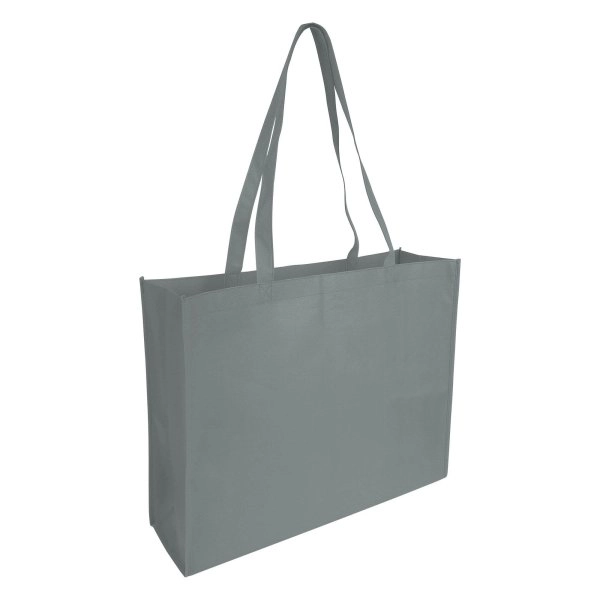 Immagine Shopper con soffietto in TNT cucito, manici lunghi