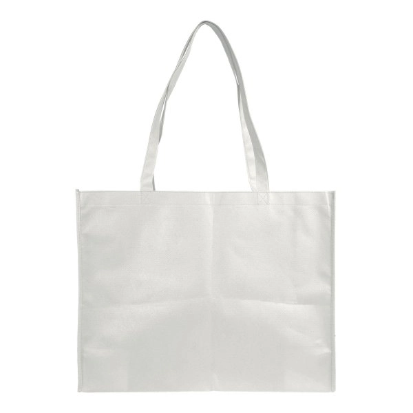 Immagine Shopper con soffietto in TNT cucito, manici lunghi