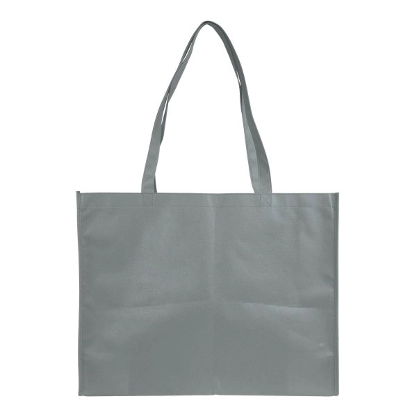 Immagine Shopper con soffietto in TNT cucito, manici lunghi