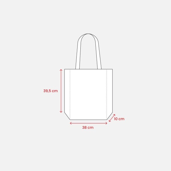Immagine Shopper con soffietto in TNT stampato con effetto juta