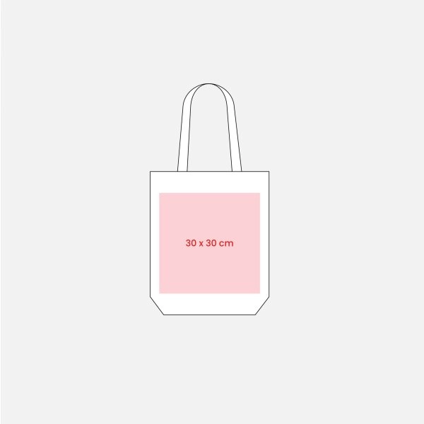 Immagine Shopper in cotone 180 g/m2, manici lunghi e soffietto
