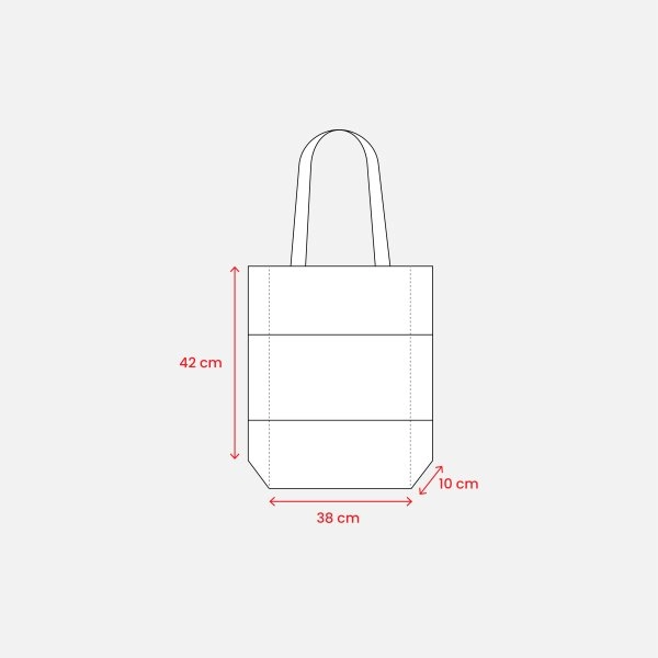 Immagine Shopper in TNT termosaldato con soffietto, manici 65 cm