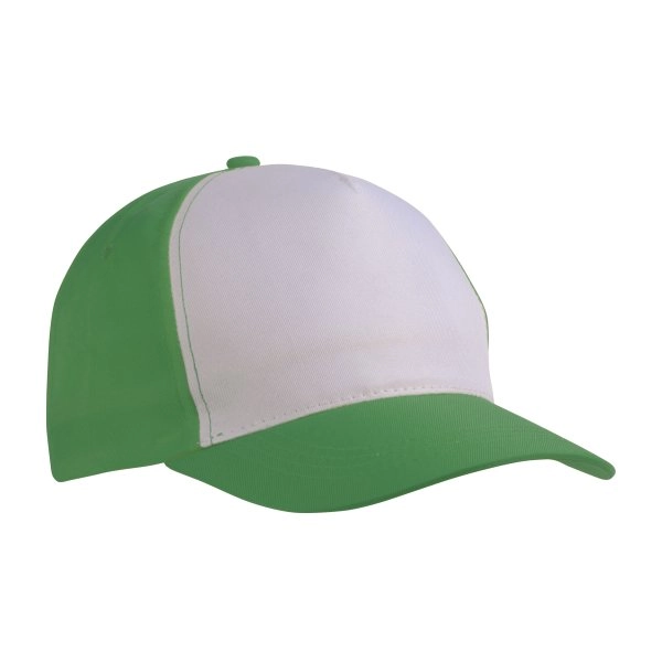 Immagine Cappellino in poliestere, 5 pannelli, regolazione a velcro