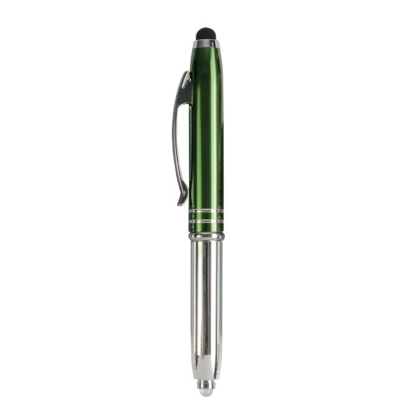 Immagine Mini-penna a sfera con luce e gommino per touch screen