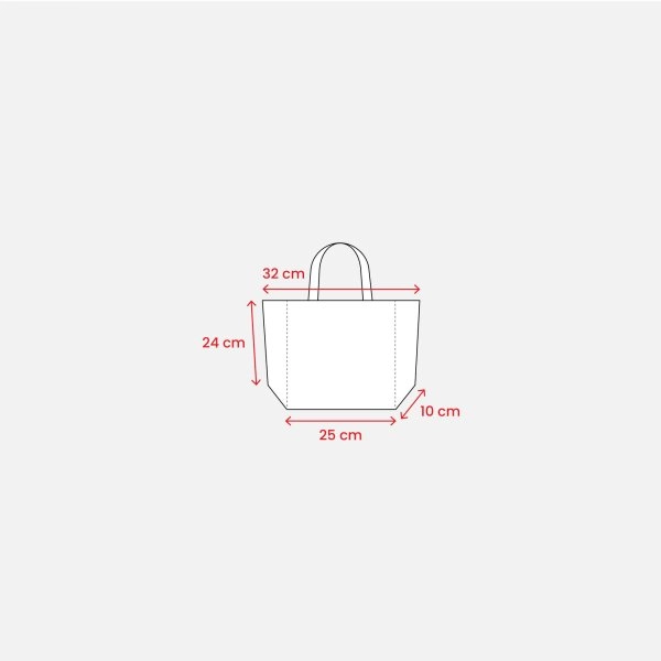 Immagine Shopper in cotone biologico con manici corti e soffietto alla base