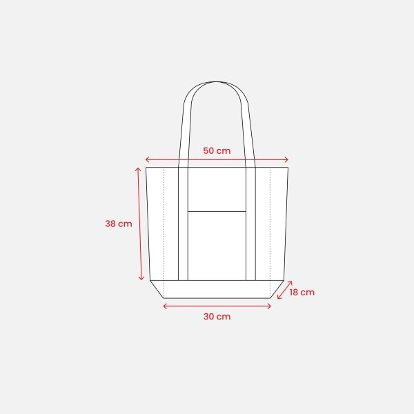 Immagine Shopper con soffietto alla base in cotone naturale
