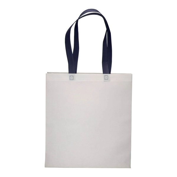 Immagine Shopper con soffietto in TNT 80 g/m2 termosaldato, manici lunghi