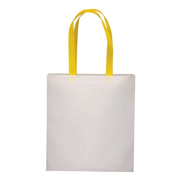 Immagine Shopper con soffietto in TNT 80 g/m2 termosaldato, manici lunghi