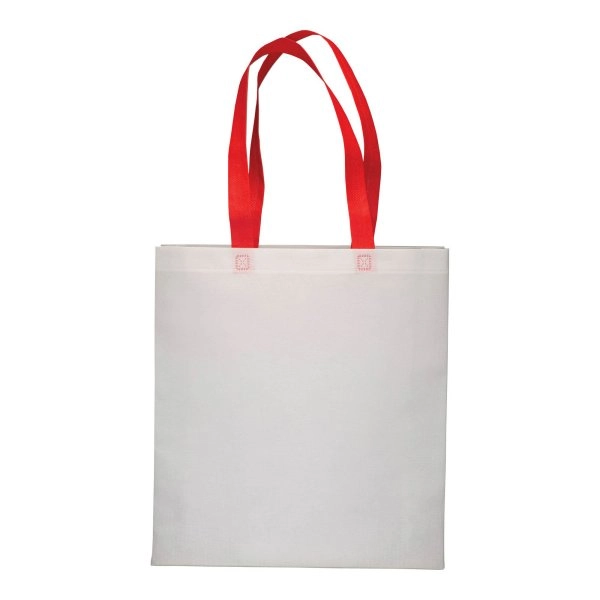 Immagine Shopper con soffietto in TNT 80 g/m2 termosaldato, manici lunghi