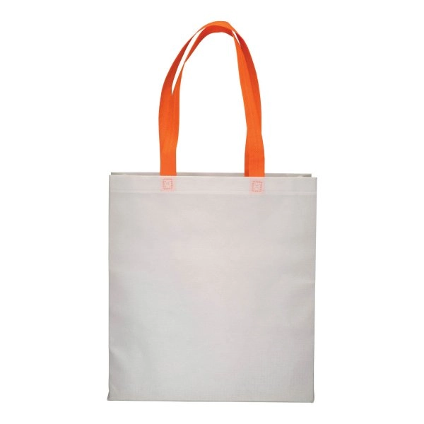 Immagine Shopper con soffietto in TNT 80 g/m2 termosaldato, manici lunghi