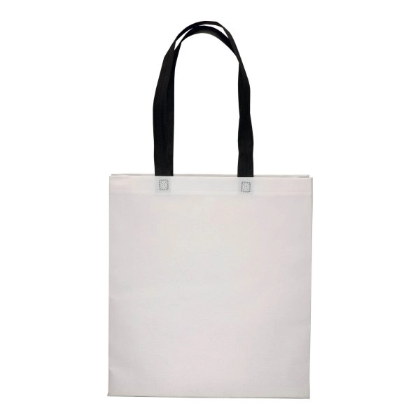 Immagine Shopper con soffietto in TNT 80 g/m2 termosaldato, manici lunghi