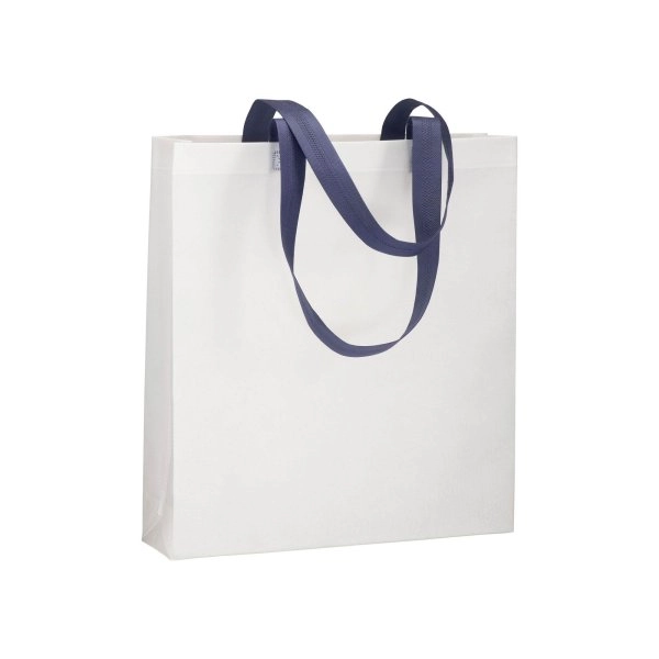 Immagine Shopper con soffietto in TNT 80 g/m2 termosaldato, manici lunghi