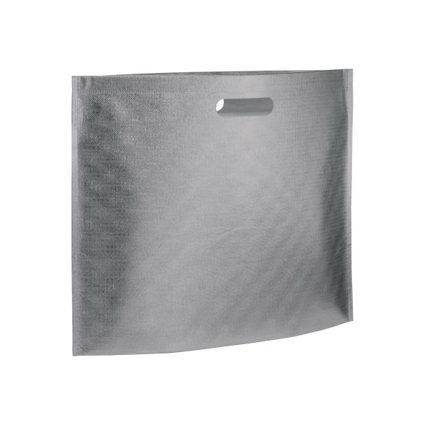Immagine Shopper in TNT laminato metallizzata, manici corti