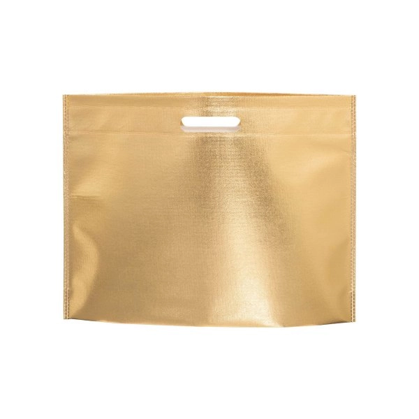 Immagine Shopper in TNT laminato metallizzata, manici corti