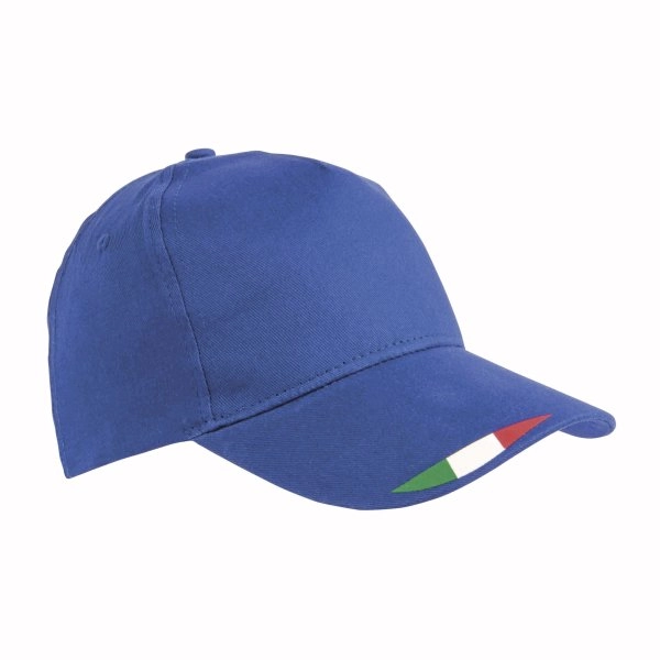 Cappellino in poliestere 5 pannelli con stampa tricolore