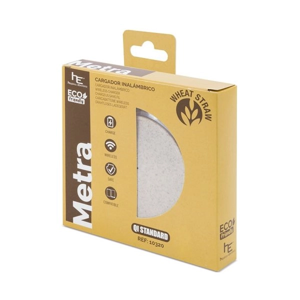 Immagine CARICABATTERIE WIRELESS 10W FIBRA DI GRANO 