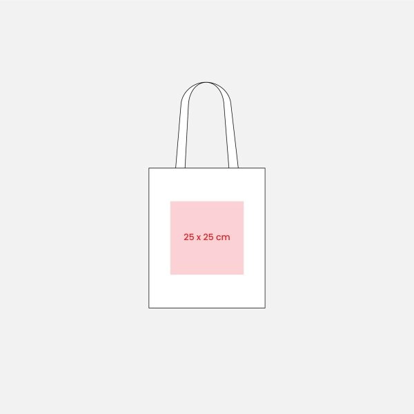 Immagine Shopper in cotone riciclato 190 g/m2, manici lunghi