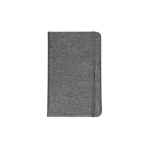 Quaderno con copertina in R-Pet, con elastico, fogli a righe color bianco
