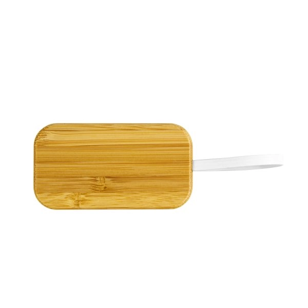 Immagine Auricolari bluetooth con scatola di ricarica in bambù e cavo di ricarica micro USB incluso