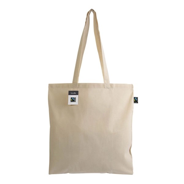 Immagine Shopper certificata Fairtrade® in cotone 140g/m2, manici lunghi
