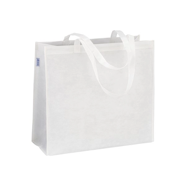 Immagine Shopper con soffietto in R-pet 80g/m2, manici lunghi