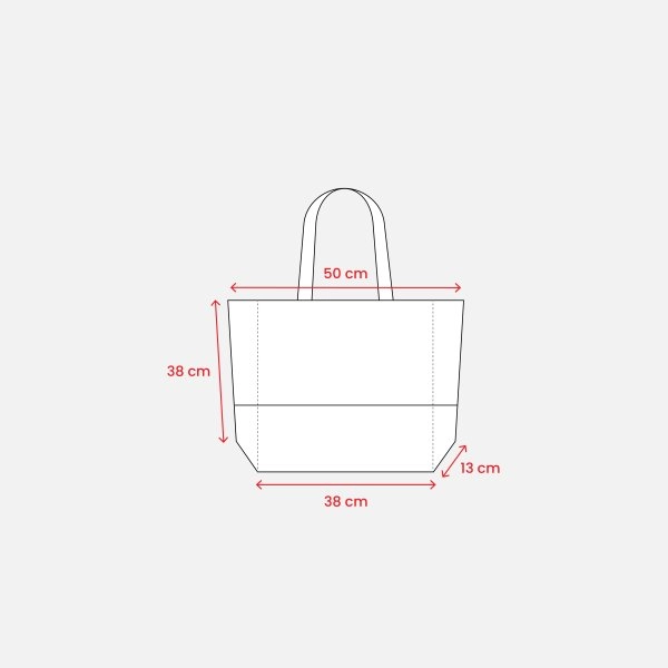 Immagine Shopper in cotone 280 g/m2 con soffietto, con base in juta, manici lunghi