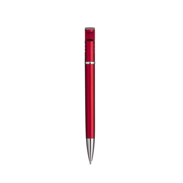 Immagine Penna twist in plastica con fusto metallizzato, stand portacellulare